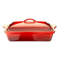 Uunivuoka kannella Cerise 33x23 cm, Le Creuset