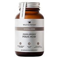 WILD NUTRITION FOOD-GROWN® FOLIC ACID - FOOLIHAPPOLISÄ 30 KAPS. PE 10/21 - Tarjoukset, Wild Nutrition