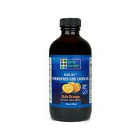 Blue Ice Fermented Cod Liver Oil, Turskanmaksaöljy, Appelsiini, 237ml - Tarjoukset, Green Pasture