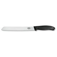 Leipäveitsi Hammastettu 21 cm SwissClassic, musta, blister, Victorinox