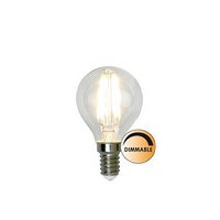 Lamppu LED Hehkulanka Pyöreä Selkeä 3,2W Säädettävä E14, Globen Lighting