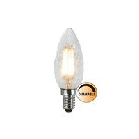 Lamppu LED Hehkulanka kruunuvalo väännetty Selkeä 4,2W Säädettävä E14, Globen Lighting
