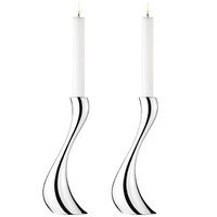 Cobra kynttilänjalka Suuri 2pack Ruostumaton teräs, Georg Jensen