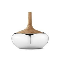 Henning Kuppiel Karkkikulho Sipulinmuotoinen Ø12cm Ruostumaton teräs/ Tammipuuta, Georg Jensen