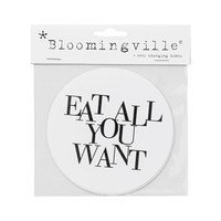 Tarra 'Eat All You Want' Musta Muovi 11cm 1 styck, Bloomingville