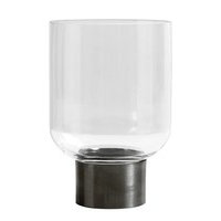 RING Deco vase, clear, iron base, Nordal