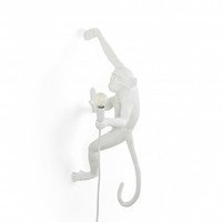 Monkey Valaisin Hanging Oikea - Valkoinen, SELETTI