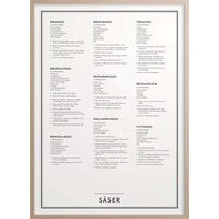 Såser Poster 30x40 cm, Kunskapstavlan