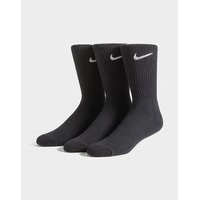 Nike 3 pack cushioned crew sukat - mens, musta, nike