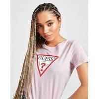 Guess icon logo short sleeve t-shirt - womens, vaaleanpunainen, guess