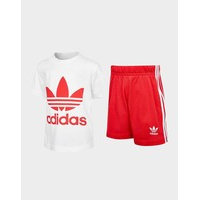 Adidas originals trefoil -t-paita ja shortsit vauvat - kids, valkoinen, adidas originals