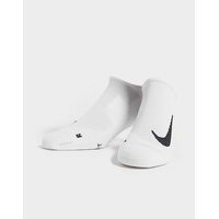 Nike 2 pack multiplier running no show socks - mens, valkoinen, nike