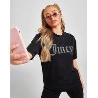 Juicy couture boyfriend-mallinen diamante-t-paita naiset - womens, musta, juicy couture