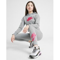 Nike girls' air french terry crop hoodie junior - kids, harmaa, nike