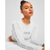 Puma evoknit seamless long sleeve crop t-shirt - womens, harmaa, puma