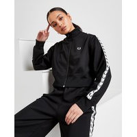 Fred perry tape crop track jacket - womens, musta, fred perry