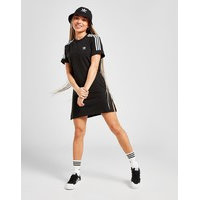 Adidas originals 3-stripes t-shirt dress - womens, musta, adidas originals