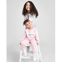 Adidas girls' linear essential crew tracksuit infant - only at jd - kids, vaaleanpunainen, adidas