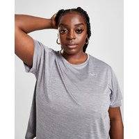 Nike running miler short sleeve plus size t-shirt - womens, harmaa, nike