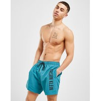 Calvin klein side linear logo swim shorts - mens, sininen, calvin klein