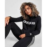 Adidas core linear overhead hoodie - womens, musta, adidas