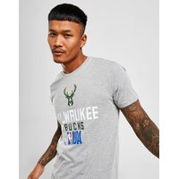 New era nba milwaukee bucks -t-paita miehet - mens, harmaa, new era