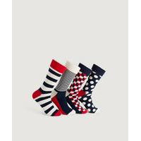 Sukat Classic Navy Socks Gift Set, 4 paria, Happy Socks