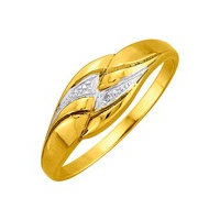 Naisten sormus timantilla Keltakullanvärinen, KLiNGEL