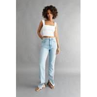 High waist slit jeans, Gina Tricot