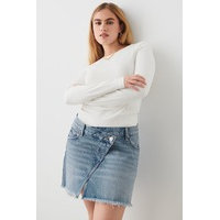 Wrap denim skirt, Gina Tricot