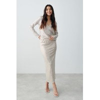 S sequin maxi skirt, Gina Tricot