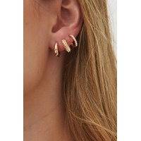 Everyday gold hoops 3pk, Gina Tricot