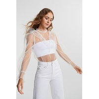 Fiona dot mesh top, Gina Tricot