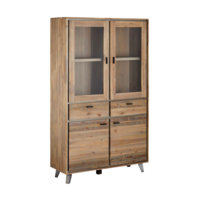 Floor Glass Cabinet Malaga, Brown, 110x40x187