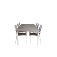 Ruokailuryhmä Louis jossa pinottavat ruokapöydän tuolit Pascal 6 kpl