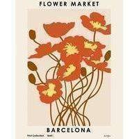 Juliste Flower Market. Barcelona