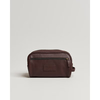 Barbour Lifestyle Leather Washbag Dark Brown