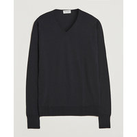 John Smedley Bobby Extra Fine Merino V-Neck Pullover Black