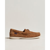 Sebago Docksides Suede Boat Shoe Brown Cognac