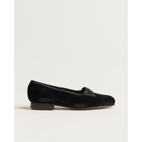 Bowhill & Elliott Opera Velvet Bow Pumps Black