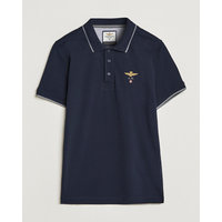 Aeronautica Militare Garment Dyed Cotton Polo Navy