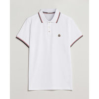 Moncler Contrast Rib Polo White