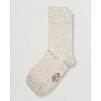 Amanda Christensen 3-Pack True Cotton Socks Sand Melange