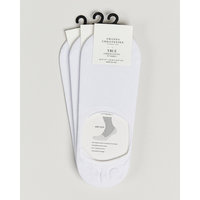 Amanda Christensen 3-Pack True Cotton Invisible Socks White