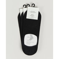Amanda Christensen 3-Pack True Cotton Invisible Socks Black
