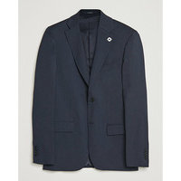 Lardini Two Button Wool Blazer Navy