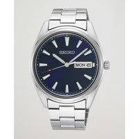 Seiko Classic Day Date 40mm Steel Blue Dial