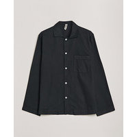 Tekla Flannel Pyjama Shirt Lucid Black