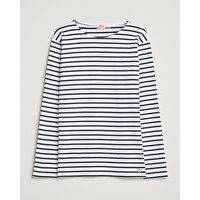 Armor-lux Houat Héritage Stripe Long Sleeve T-Shirt White/Navy