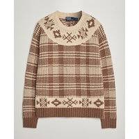 Polo Ralph Lauren Wool Knitted Crew Neck Sweater Medium Brown
